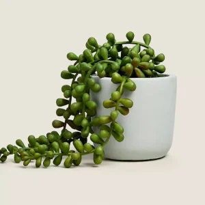 Artificial Natural Lily in Textured Pot